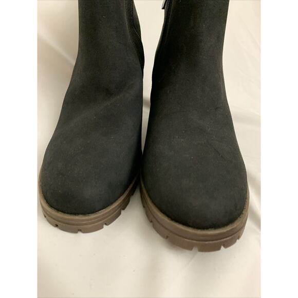 ZBY Lug Sole Black Boots Womens 8.5 Booties New - Picture 4 of 8